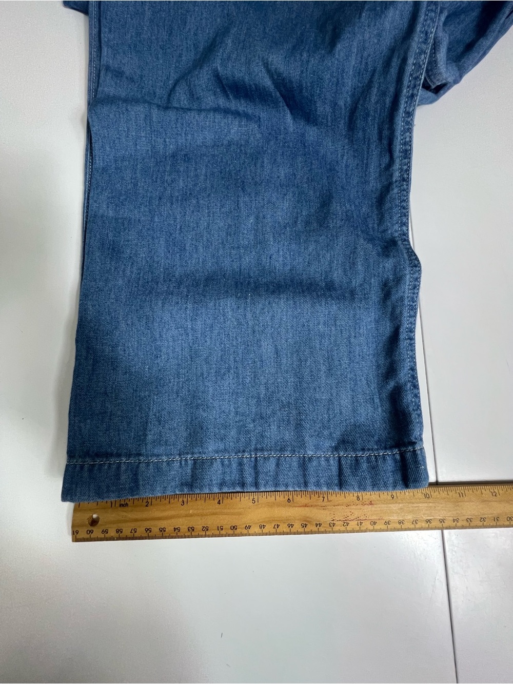 Madewell Pull-On Jeans in Cotton-Linen Denim. Color Irving WashRigid Size S - Picture 9 of 12